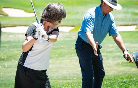 titleist club fitter with client
