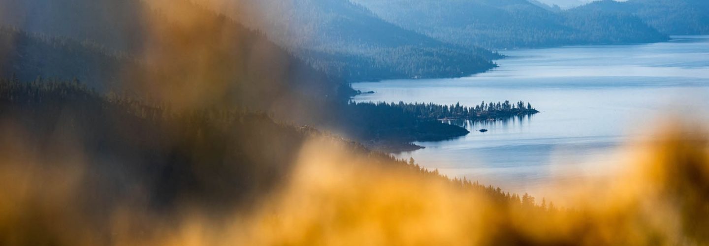 scenic east shore fall colors with lake tahoe