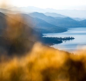 scenic east shore fall colors with lake tahoe