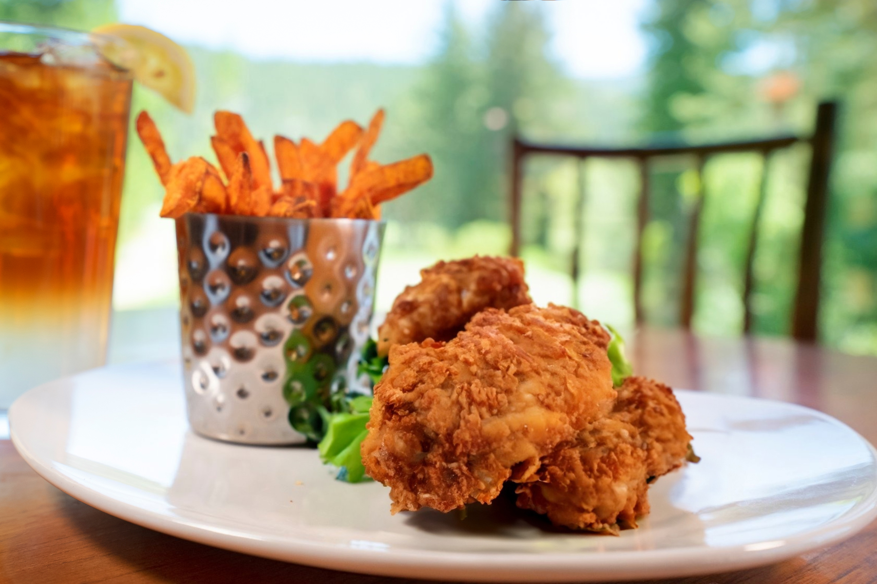 chicken tenders with fries at the grille