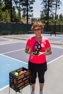 Pickleball Pro CJ poses at the courts