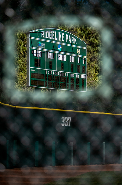 Ridgeline Park ball fields scoreboard