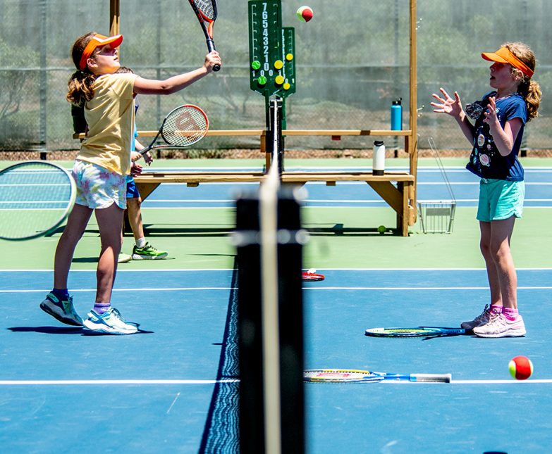girls bump tennis drills
