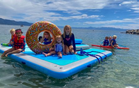 floating on lake tahoe