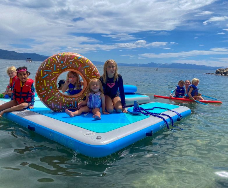 floating on lake tahoe