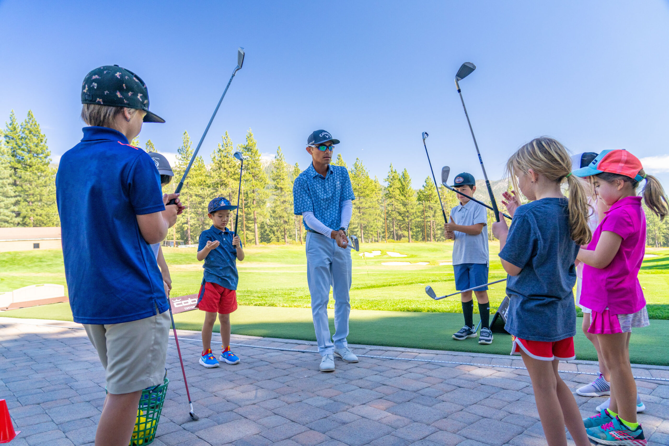 youth golf camp group