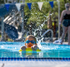 girl swimming