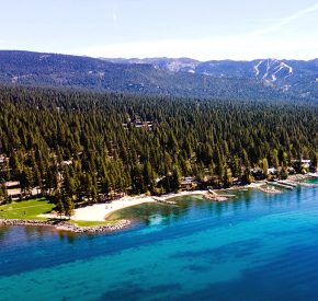 Burnt Cedar Beach from above