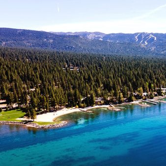 Burnt Cedar Beach from above