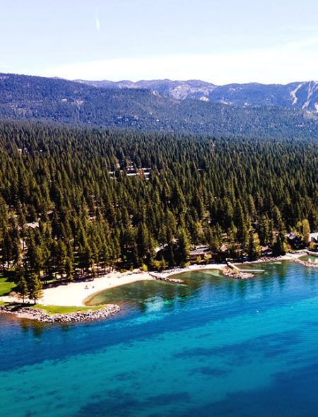 Burnt Cedar Beach from above