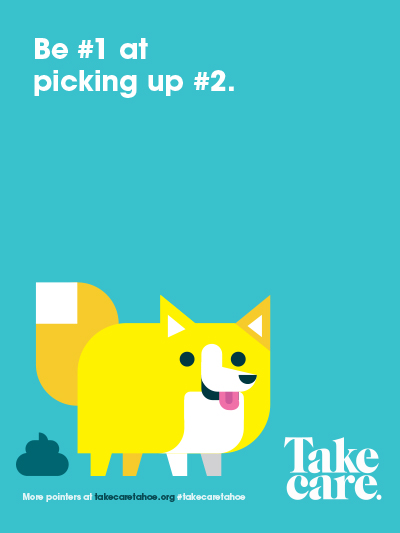 take care poster with dog an poop