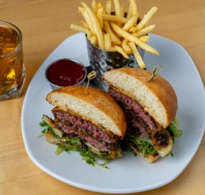double burger dish at The Grille