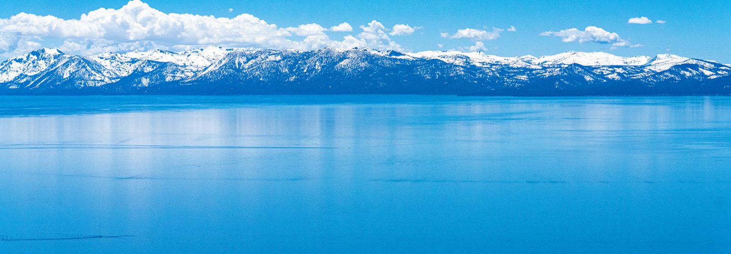 lake tahoe views from overlook in the spring