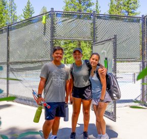 tennis teens posing