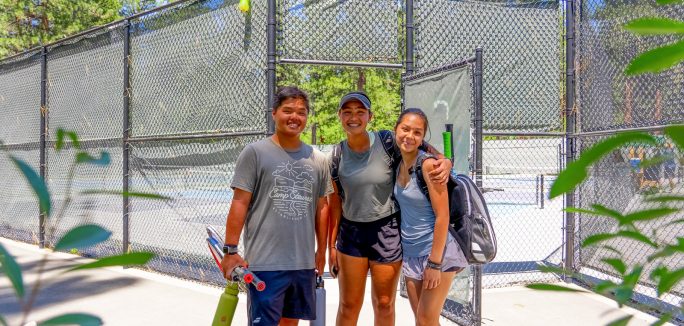 tennis teens posing