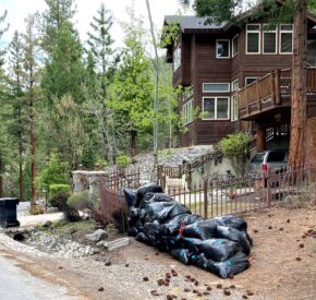 Curbside Yard Waste Bags with stickers