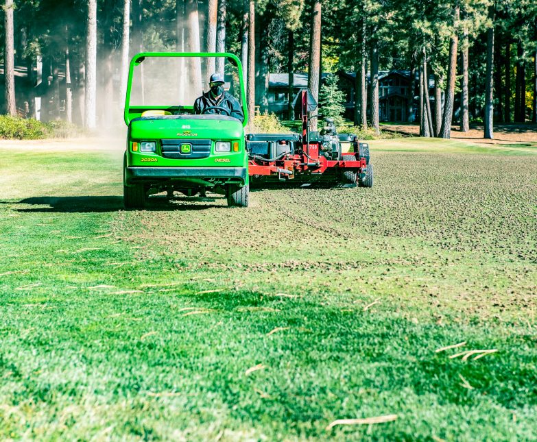 golf maintenance machine aerating