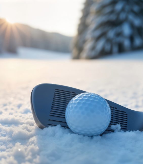 golf ball snowy