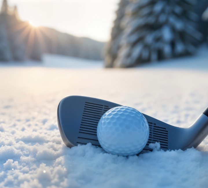 golf ball snowy