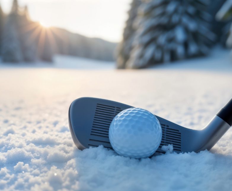 golf ball snowy