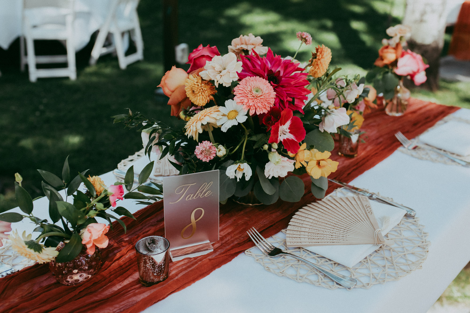 Aspen Grove reception table setting