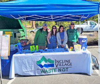 group at community trash clean up event
