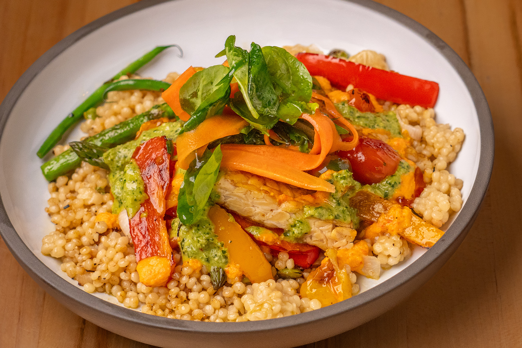 Marinated Tempeh & Vegetables at The Grille
