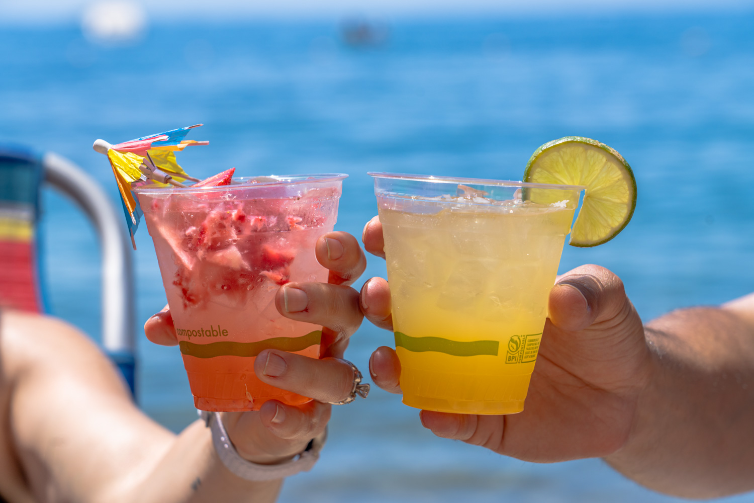 cocktails on the beach