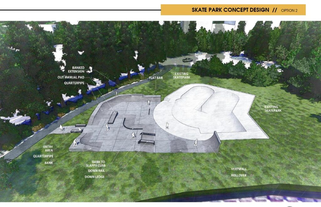 Incline Village Skate Park Enhancement Project design drawing