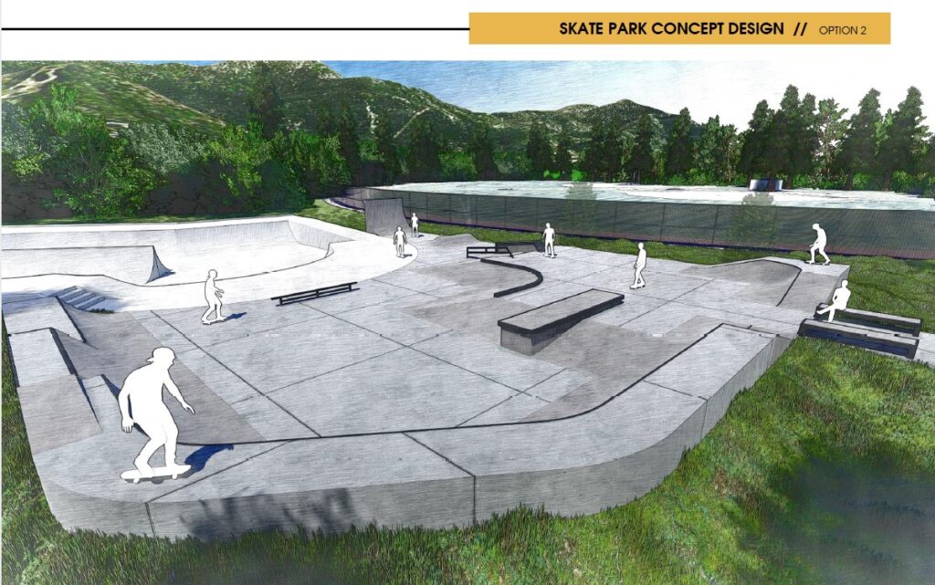 Incline Village Skate Park Enhancement Project design drawing