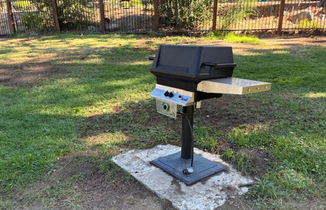 Propane grill at Burnt Cedar Beach