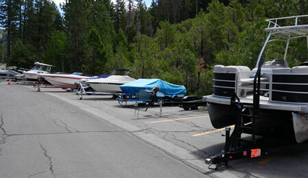 boat parking on ski way