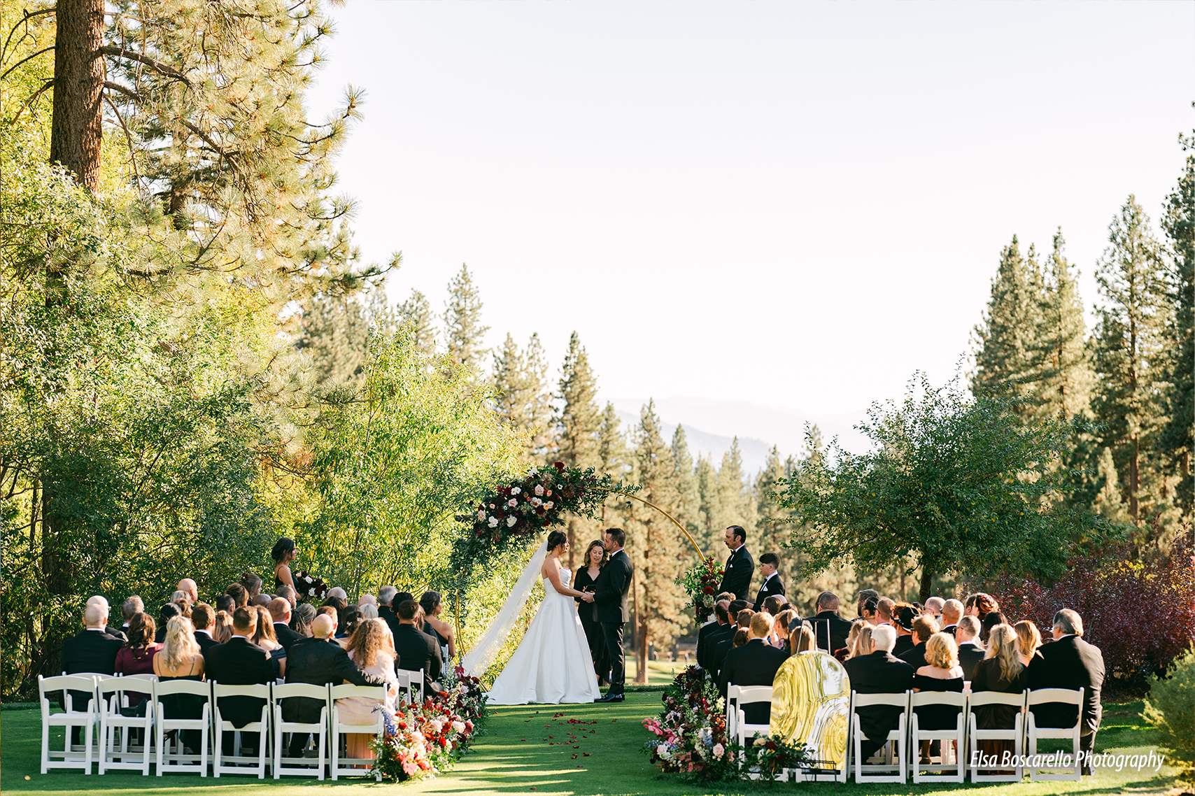wedding ceremony at the 10th teebox