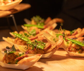 wine and tapas event food closeup