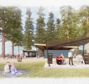 stage view of Incline beach house