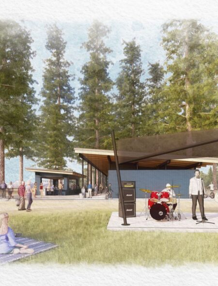 stage view of Incline beach house