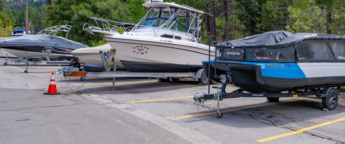 boat parking on ski way