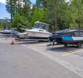 boat parking on ski way