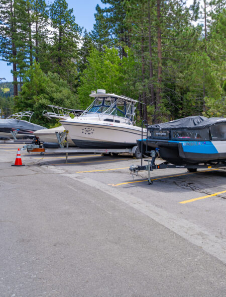 boat parking on ski way