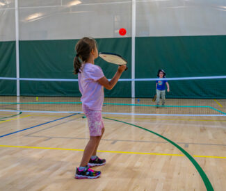 kids at recreation camp indoor pickleball