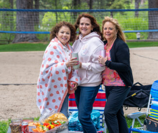 ladies at music at ski beach event