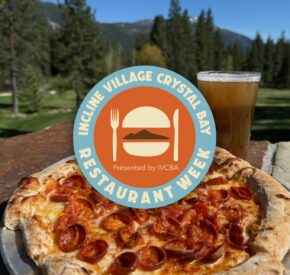 Restaurant Week logo and pizza