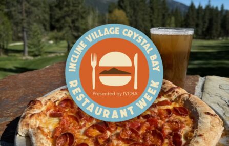 Restaurant Week logo and pizza