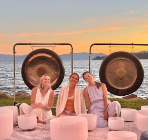 sunset sound bath ladies