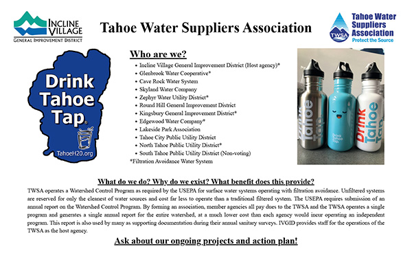 Tahoe Water Suppliers Association storyboard