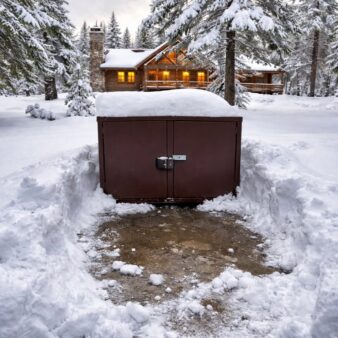 bear cart in winter
